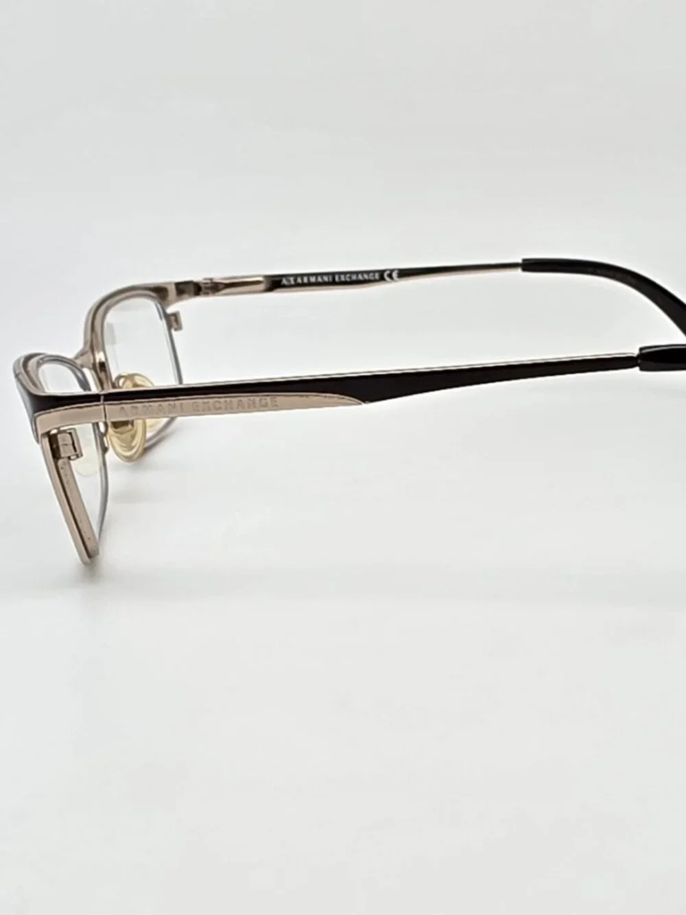 Armani Exchange AX235 17X Black Silver Eyeglasses Frame w/ Flexhinge and Case